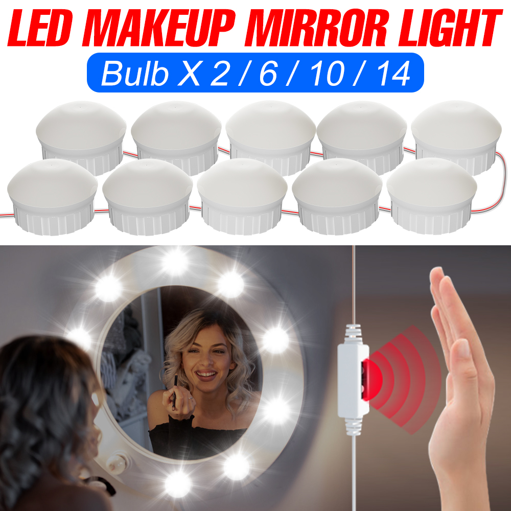 Dressing Table Vanity With Lighted Mirror - LED Hand Sweep Sensor Maquiagem Espelho