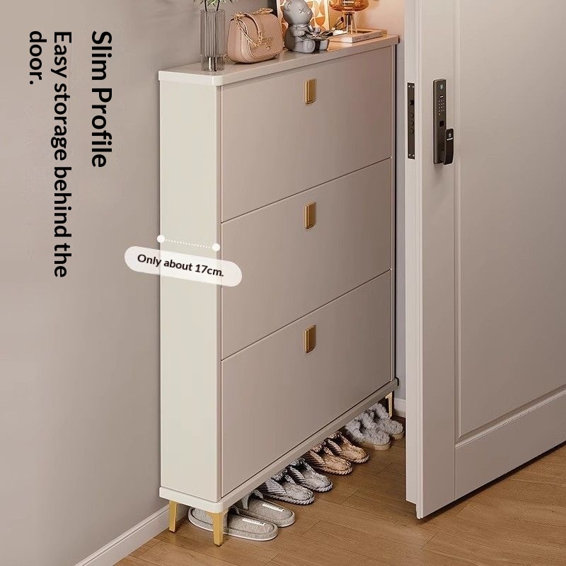 Shoe Rack Cabinet Narrow Entryway - Sapateira Slim Inclinada, Armário Organizador de