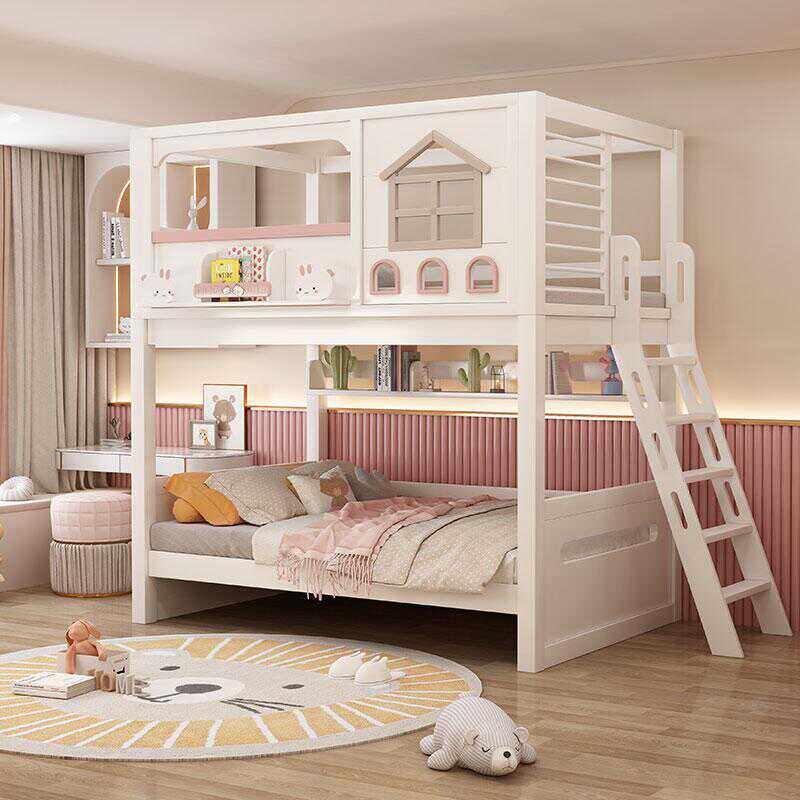 Bunk Bed With Stairs And Slide - Cama Beliche Infantil Moderna em Madeira