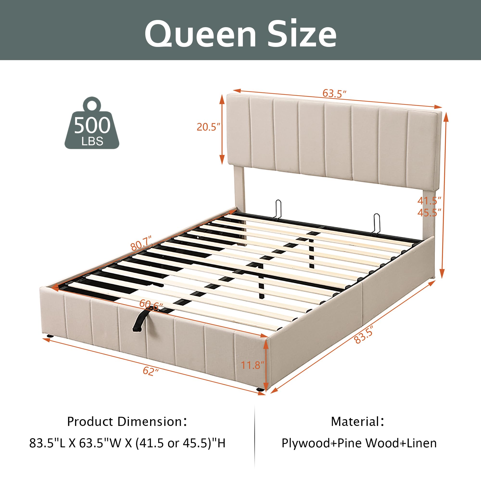 Cama com plataforma de armazen - Gas Lift Storage Bed Hydraulic avaliação e preço
