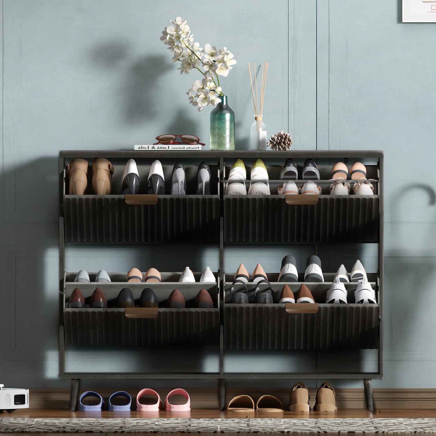 Armário para guardar sapatos,  - Shoe Rack Cabinet Narrow Entryway avaliação e preço