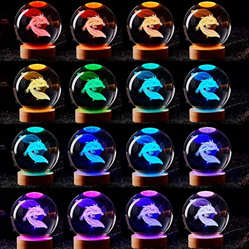 D2 3d axolotl lâmpada gravada  - Floating Nightstand With Led Light avaliação e preço
