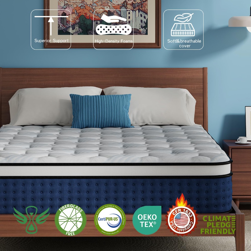 Colchão Queen, Colchão Híbrido - Memory Foam Mattress In A Box Queen avaliação e preço