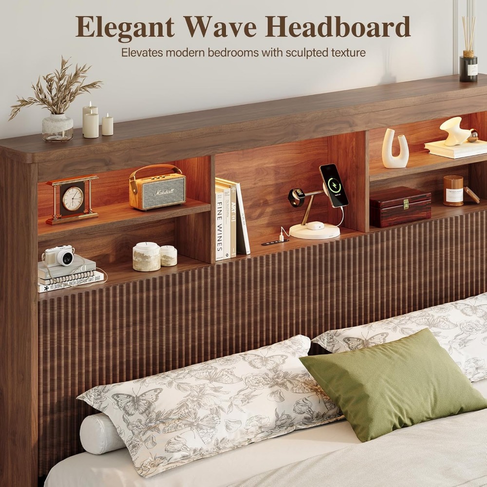 Estrutura de cama tamanho king - King Size Bed Frame With Storage Drawers avaliação e preço