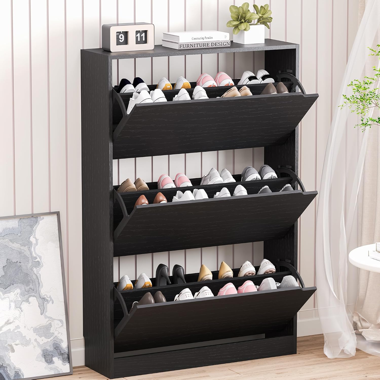 Armário para guardar sapatos c - Shoe Rack Cabinet Narrow Entryway avaliação e preço