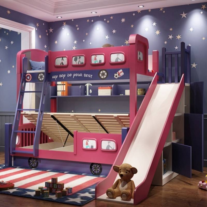 Cama Infantil Moderna com Esco - Bunk Bed With Stairs And Slide avaliação e preço